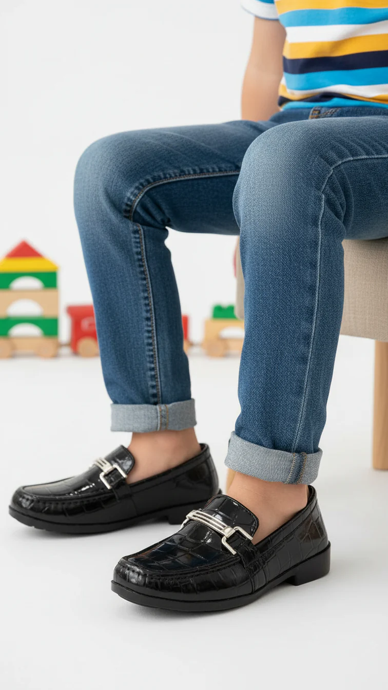 Boys Black Formal Shoes KD2197