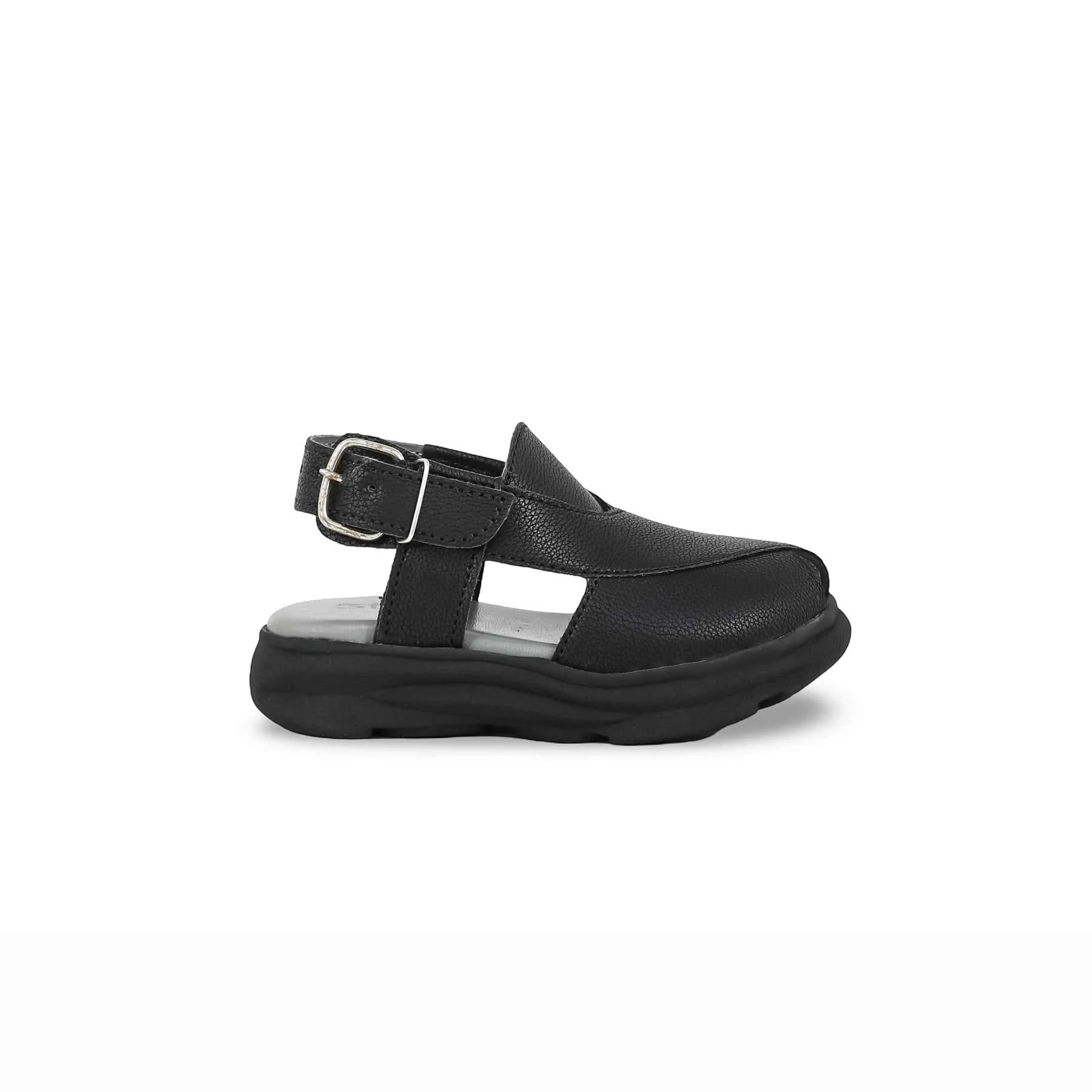 Boys Black Peshawari Chappal KD4736 - Image 2