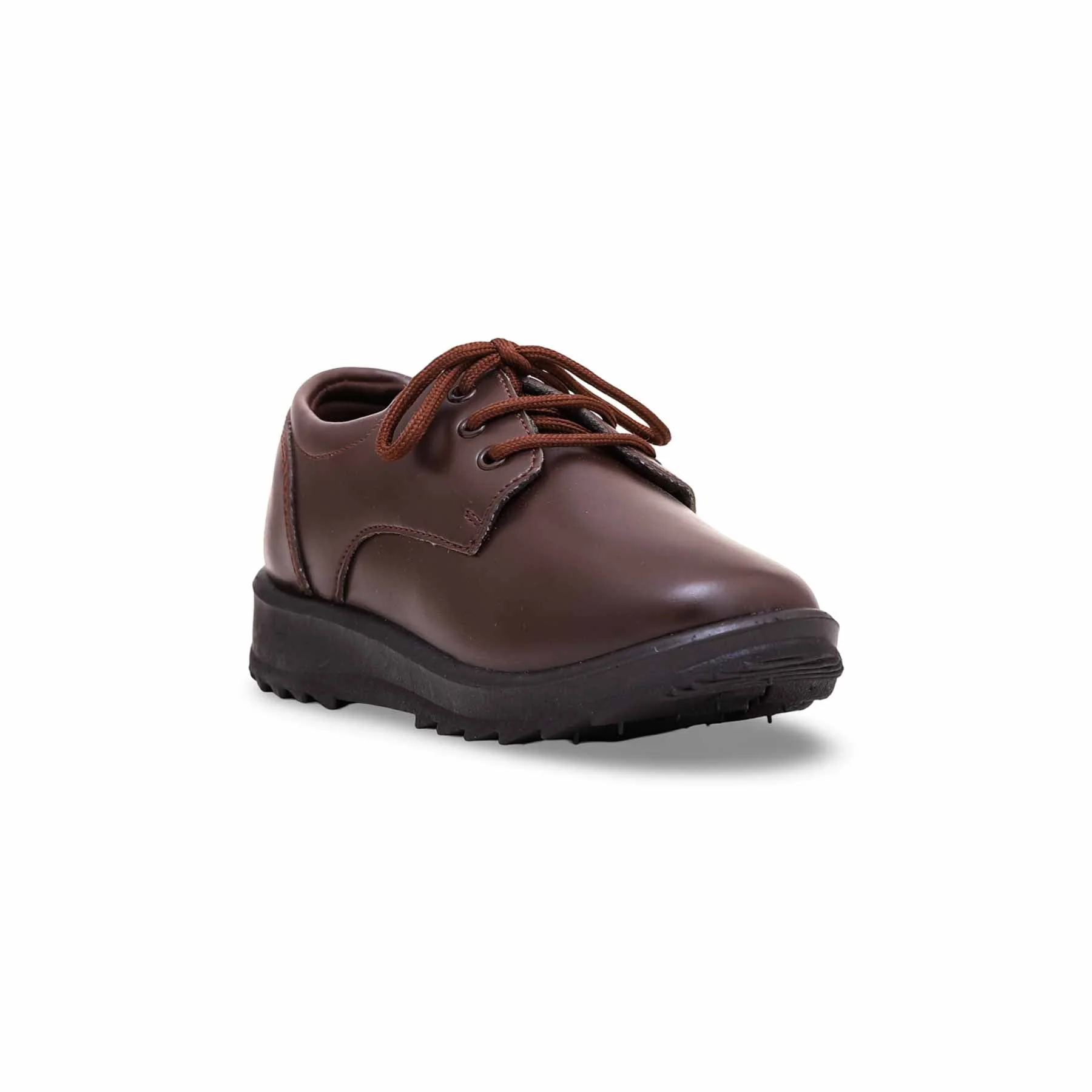Boys Brown Lace Up School Shoes SK1063 - Image 3