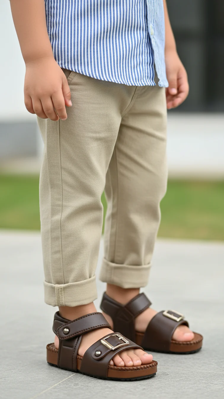 Boys Coffee Formal Sandal KD4729