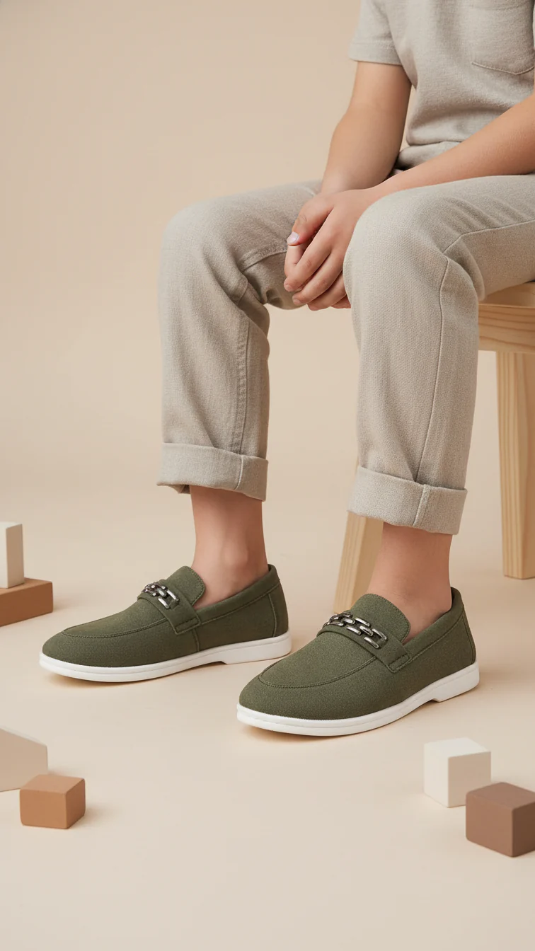 Boys Green Formal Shoes KD2499