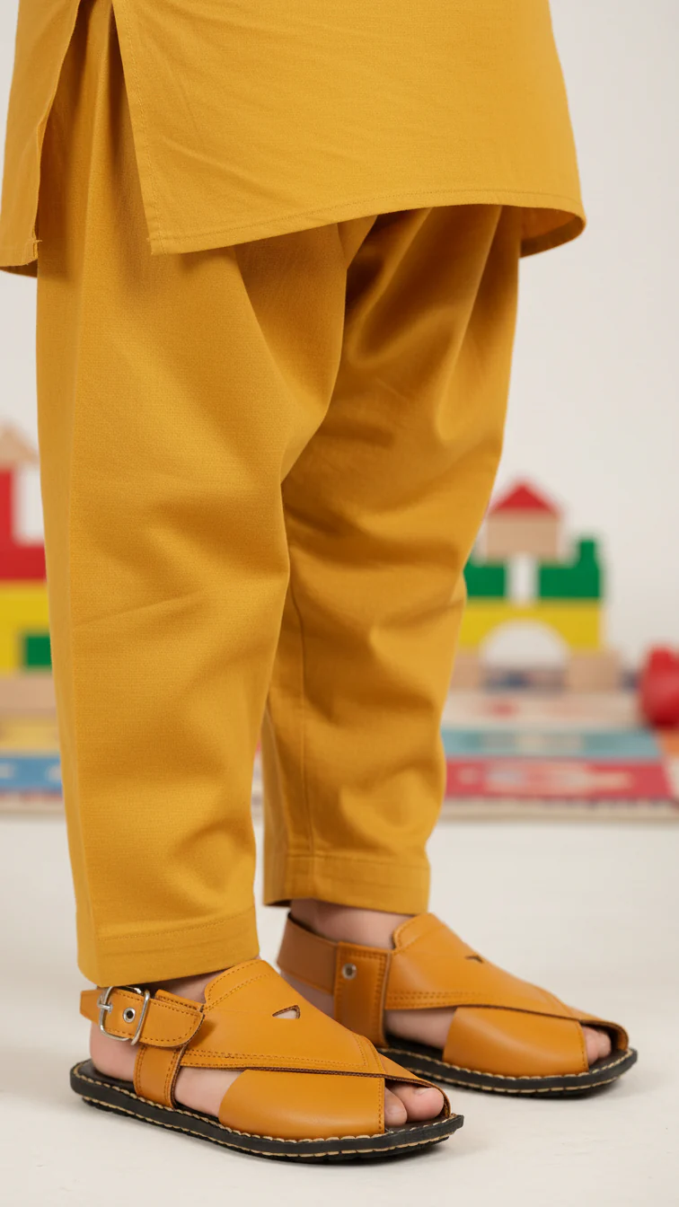 Boys Mustard Peshawari Chappal KD9935