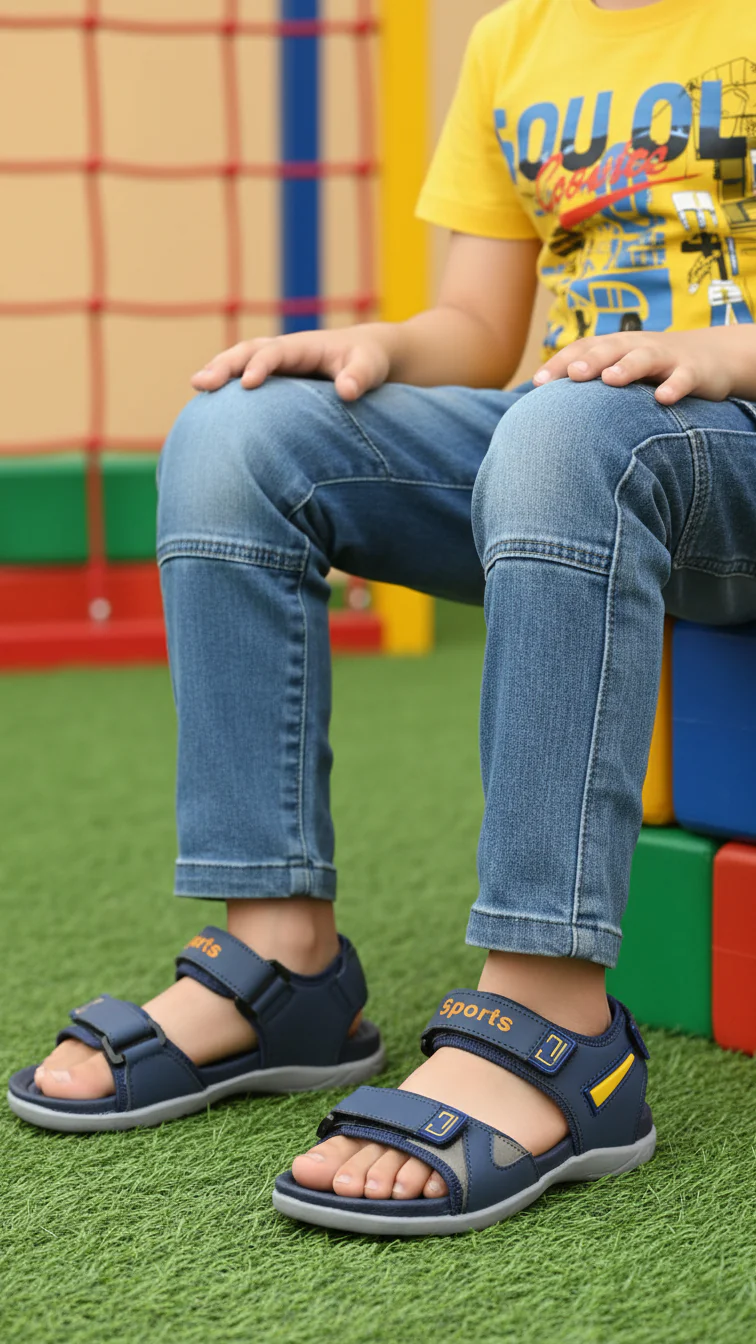 Boys Navy Casual Sandal KD4908