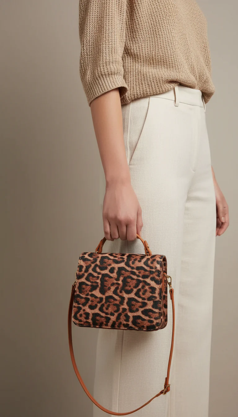 Brown Casual Pouch For Women P97665