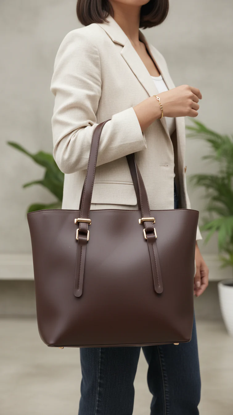 Brown Casual Shoulder Bag For Women P56229
