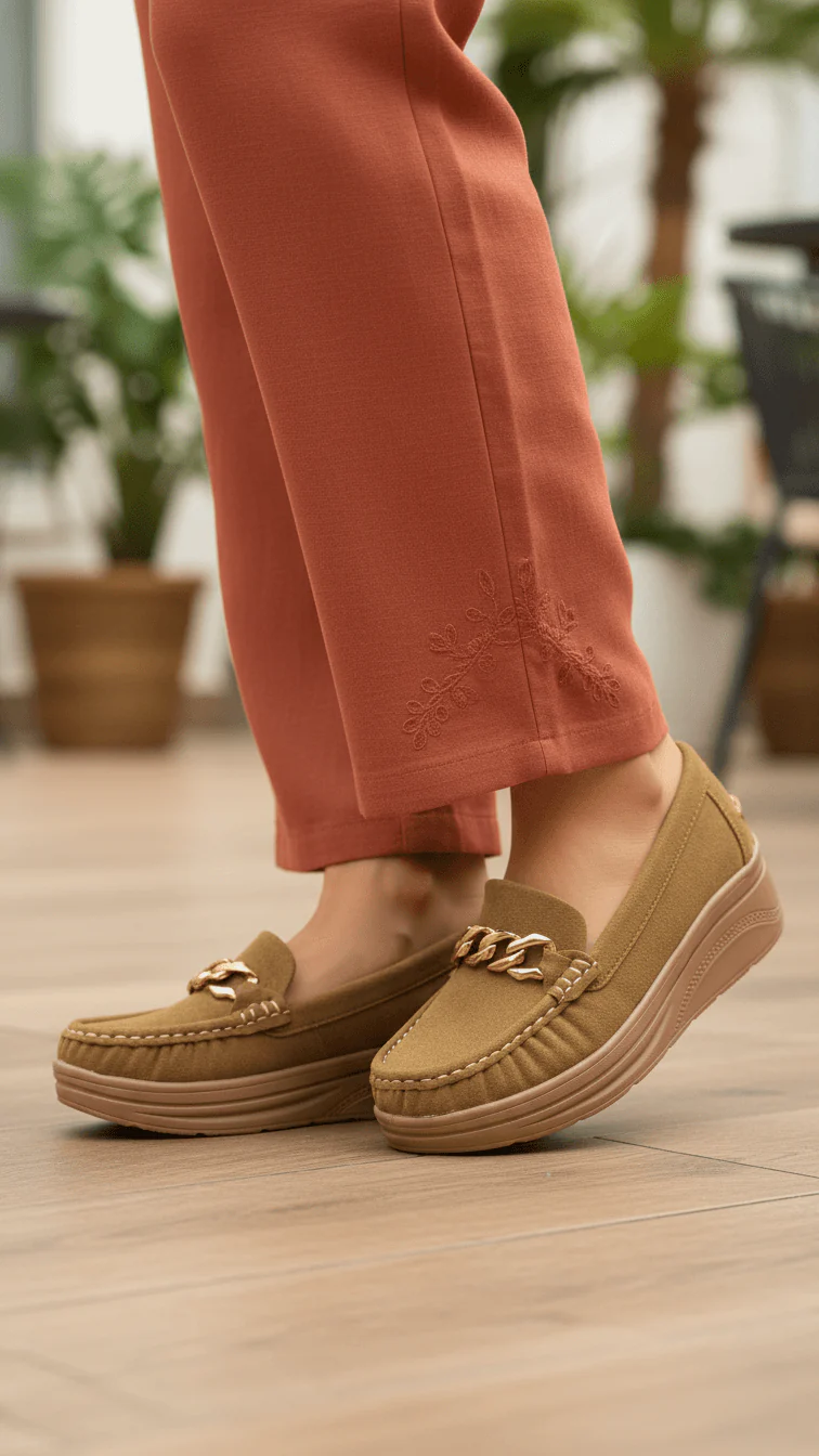 Brown Moccasin For Women WN4500