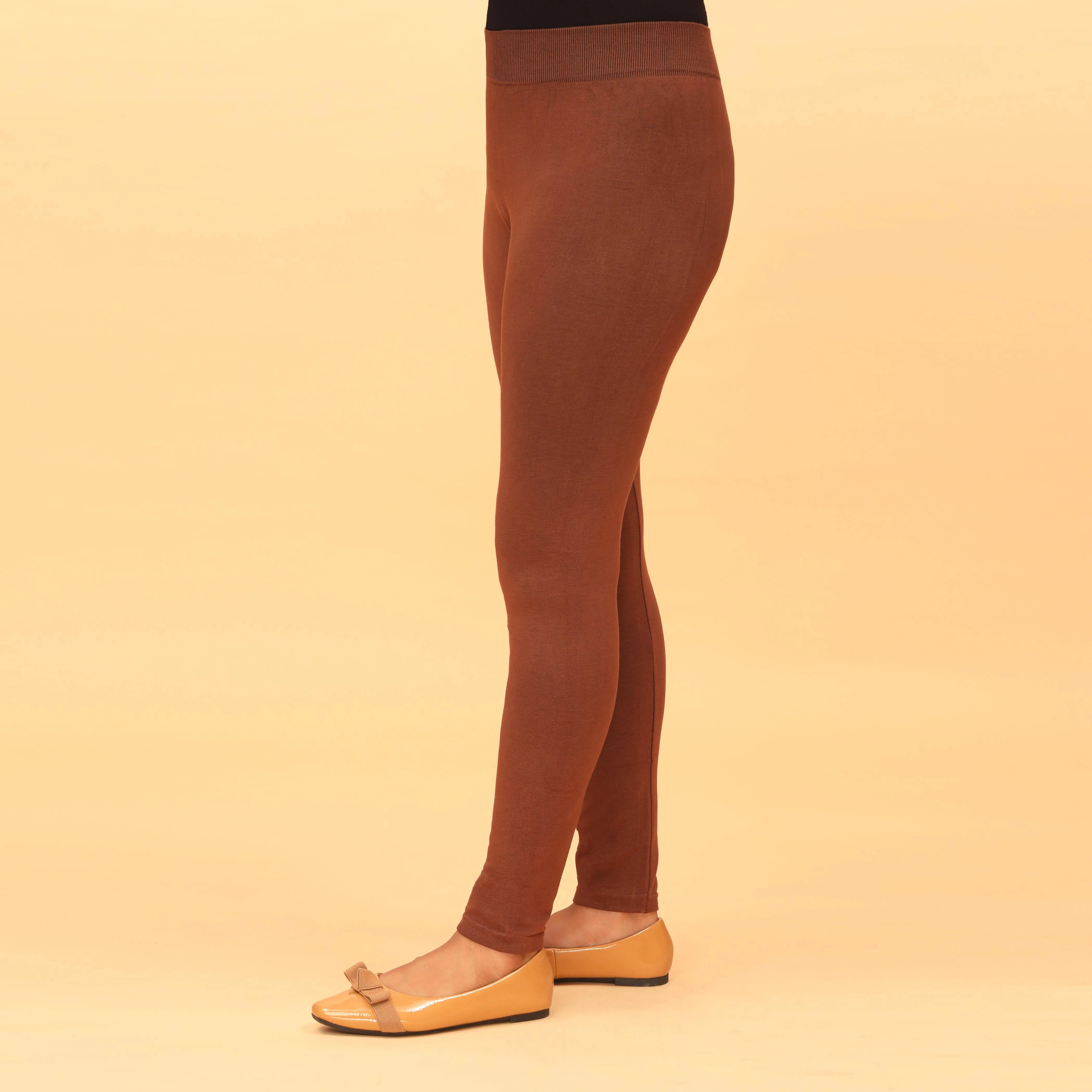 Brown Plain Tights PN2060 - Image 5