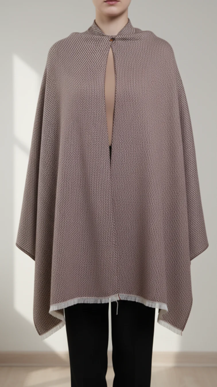 Brown Winter Cape Shawl PW5909