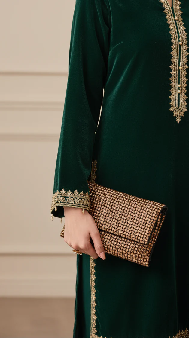 Champagne Bridal Clutch P24095