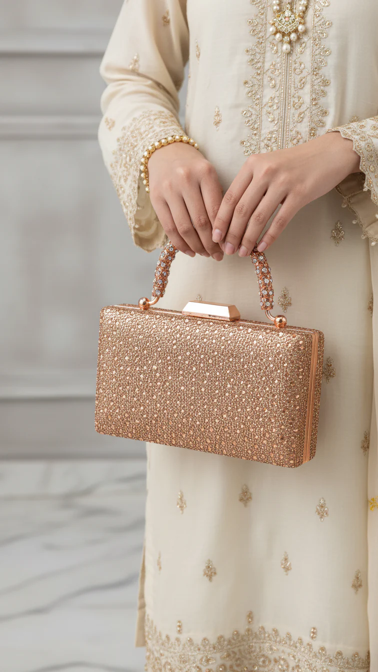 Champagne Bridal Clutch P24342