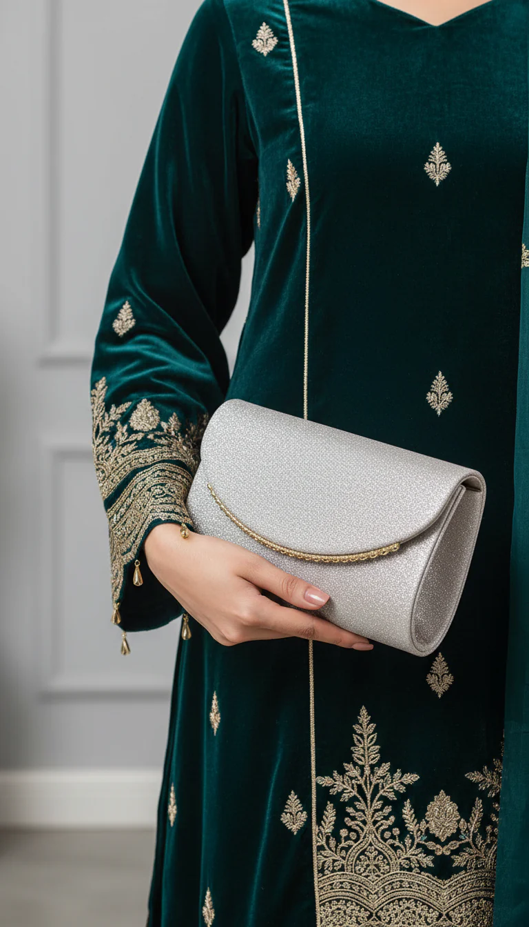 Champagne Fancy Clutch P24168