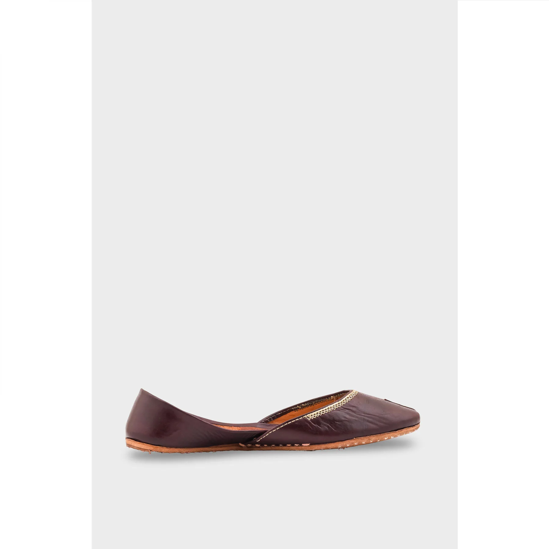 Coffee Leather Khussa EC8657 - Image 2