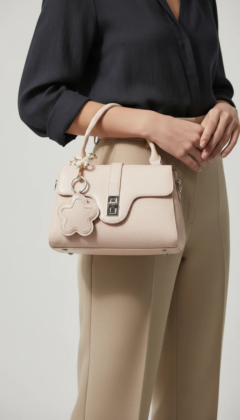 Cream Formal Shoulder Bag For Women P36459