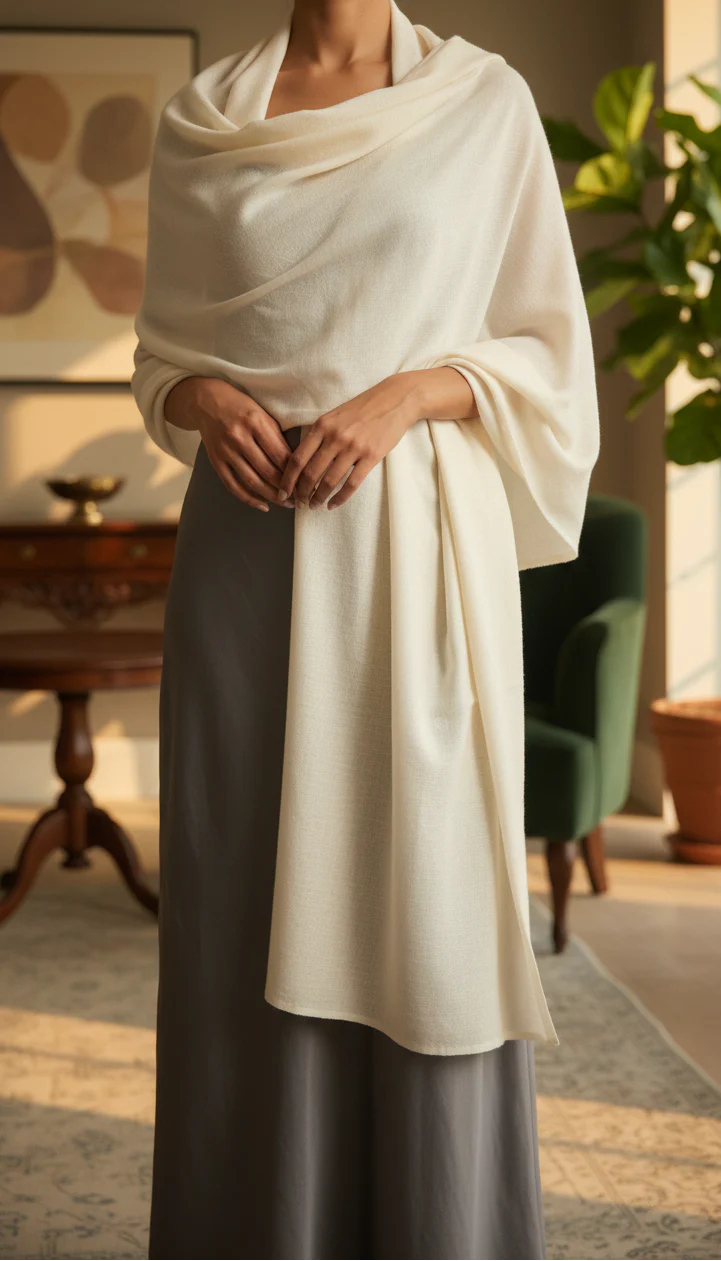 Cream Winter Stole PN5091