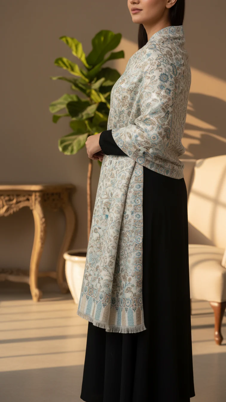 Cream Winter Stole PN5294