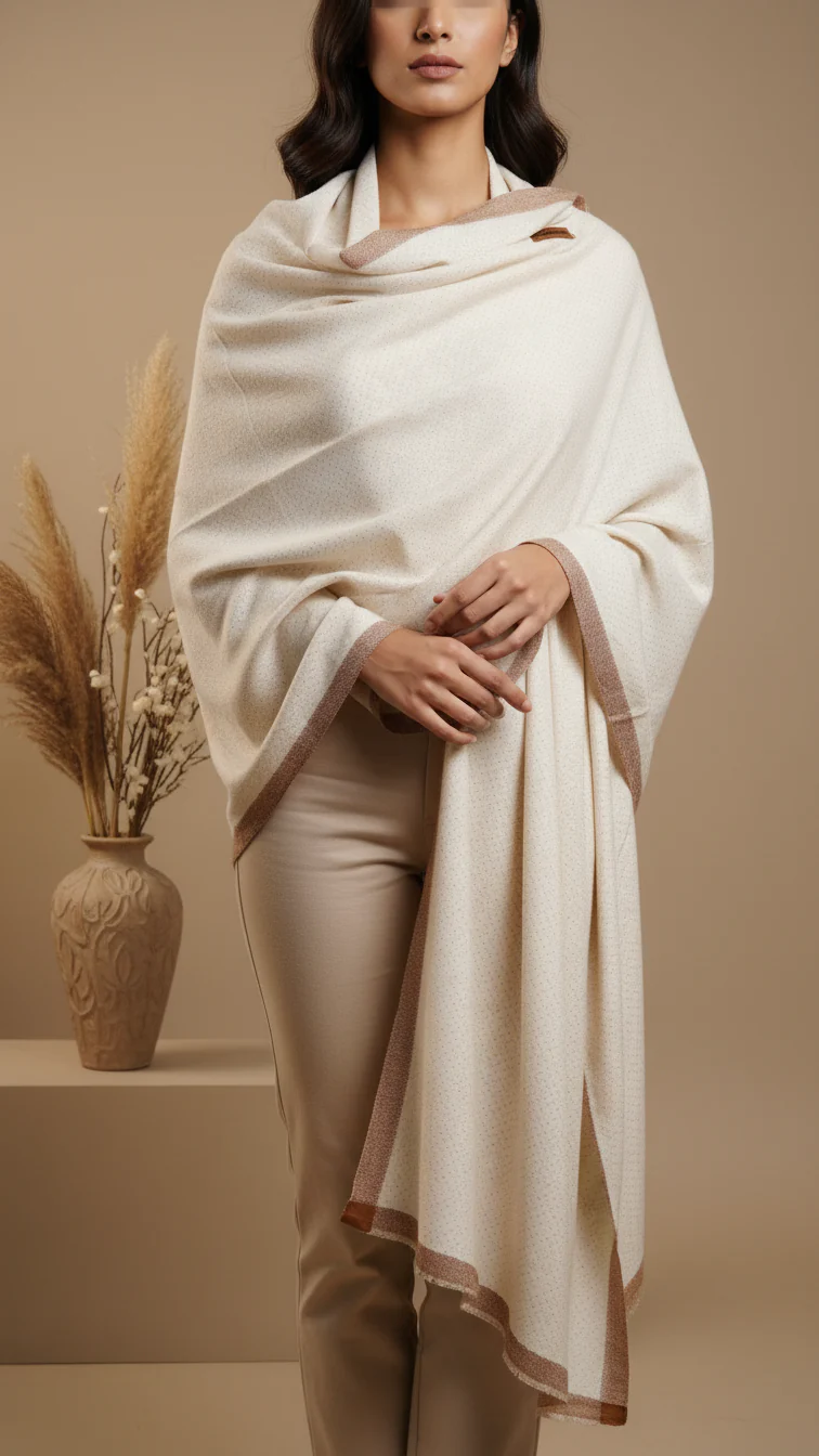 Cream Winter Stole PW5748