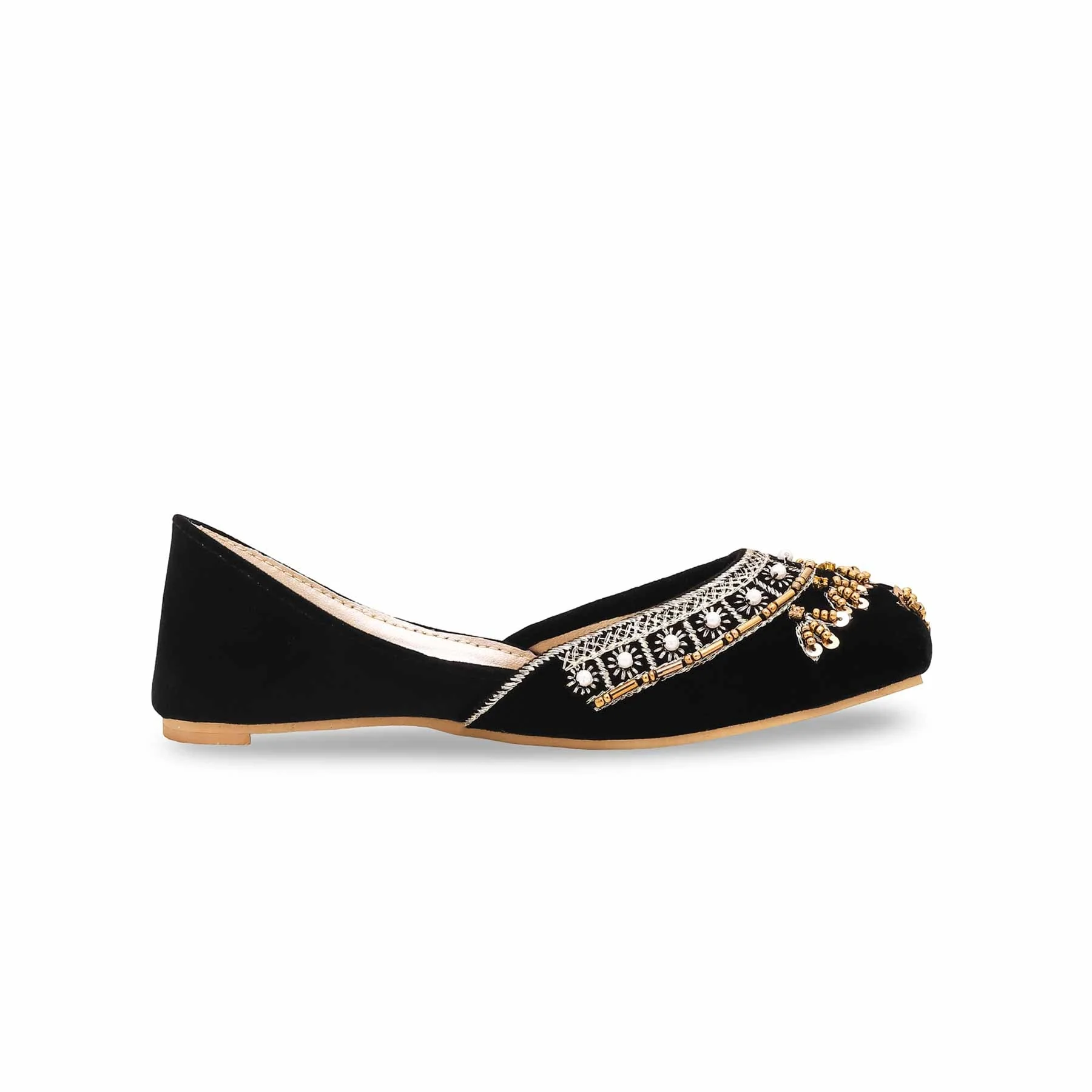 Girls Black Fancy Khussa KD2253