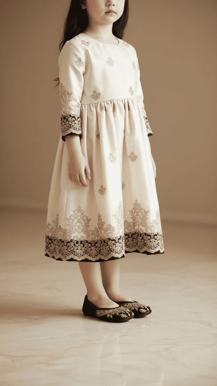 Girls Black Fancy Khussa KD2451