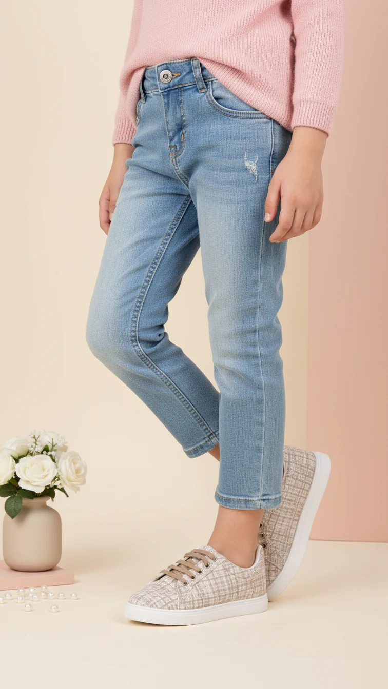 Girls Silver Casual Jogger KD8143