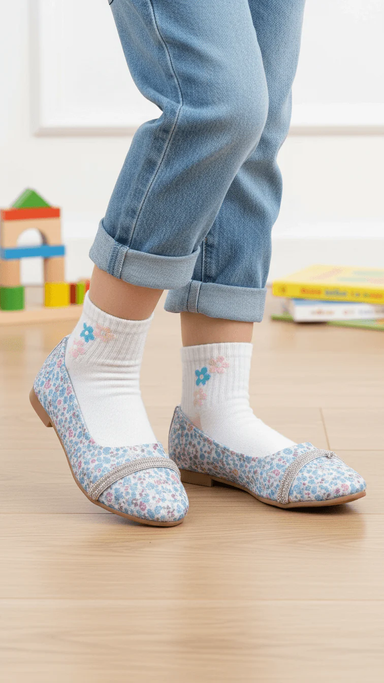 Girls Silver Fancy Pumps KD2544