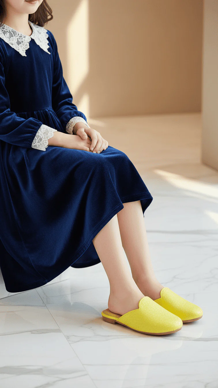 Girls Yellow Casual Pumps KD5720