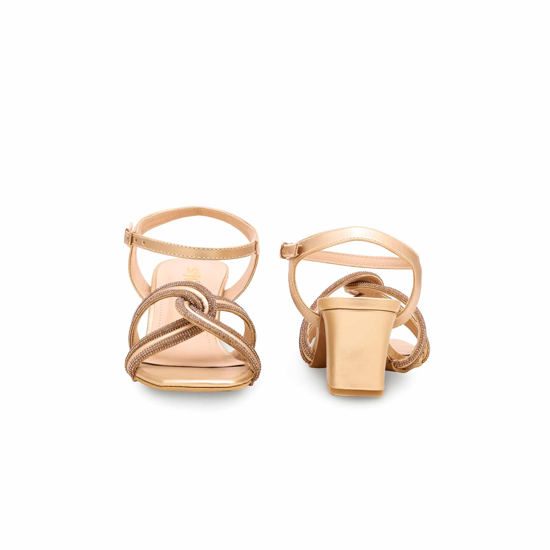 Golden Block Heel Sandal FN5911 - Image 3