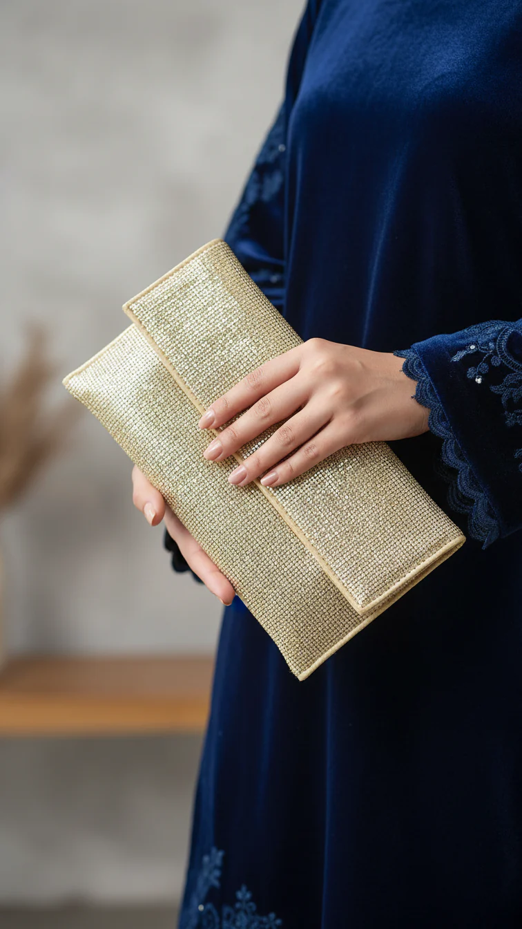 Golden Bridal Clutch P24349