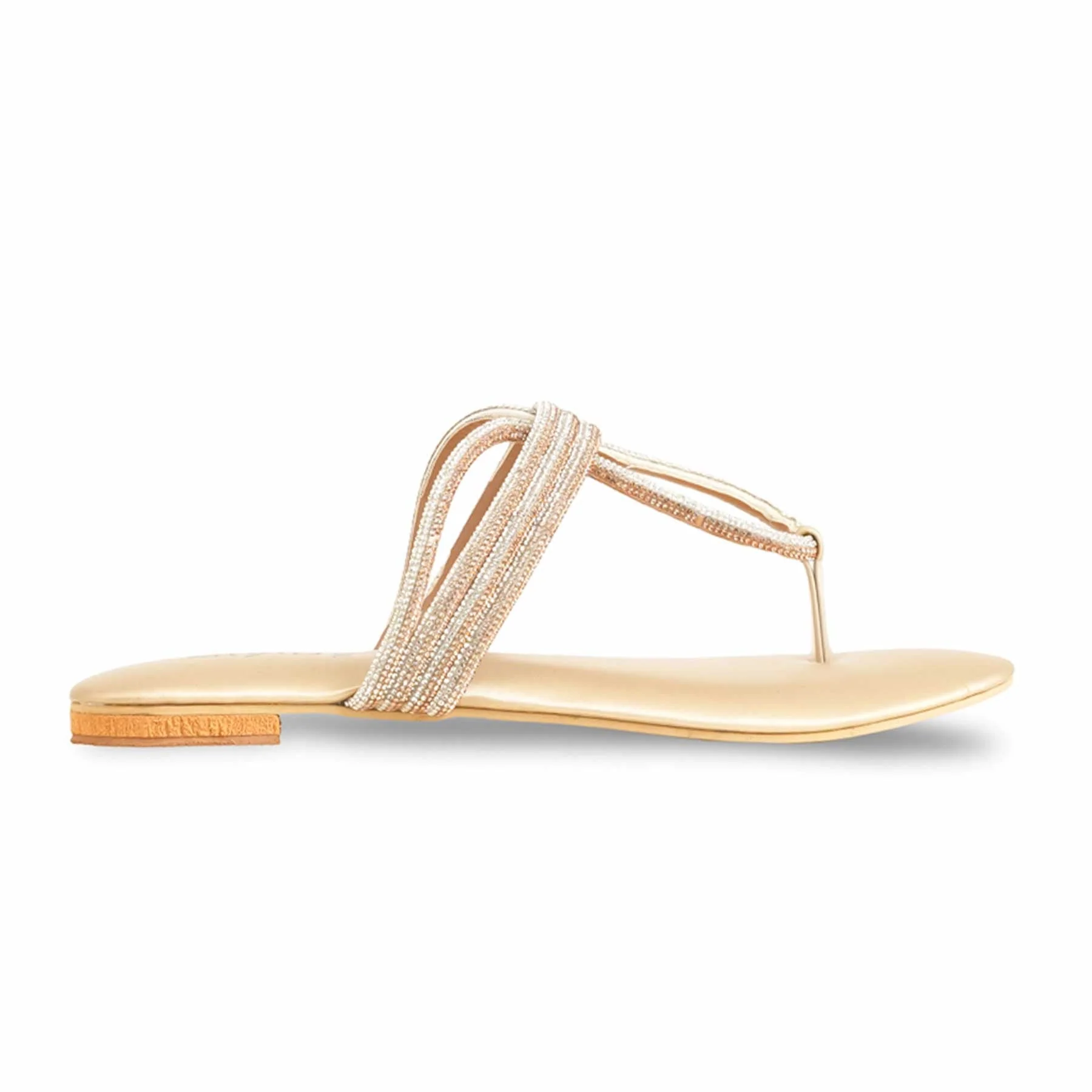 Golden Fancy Chappal FN0788 - Image 2
