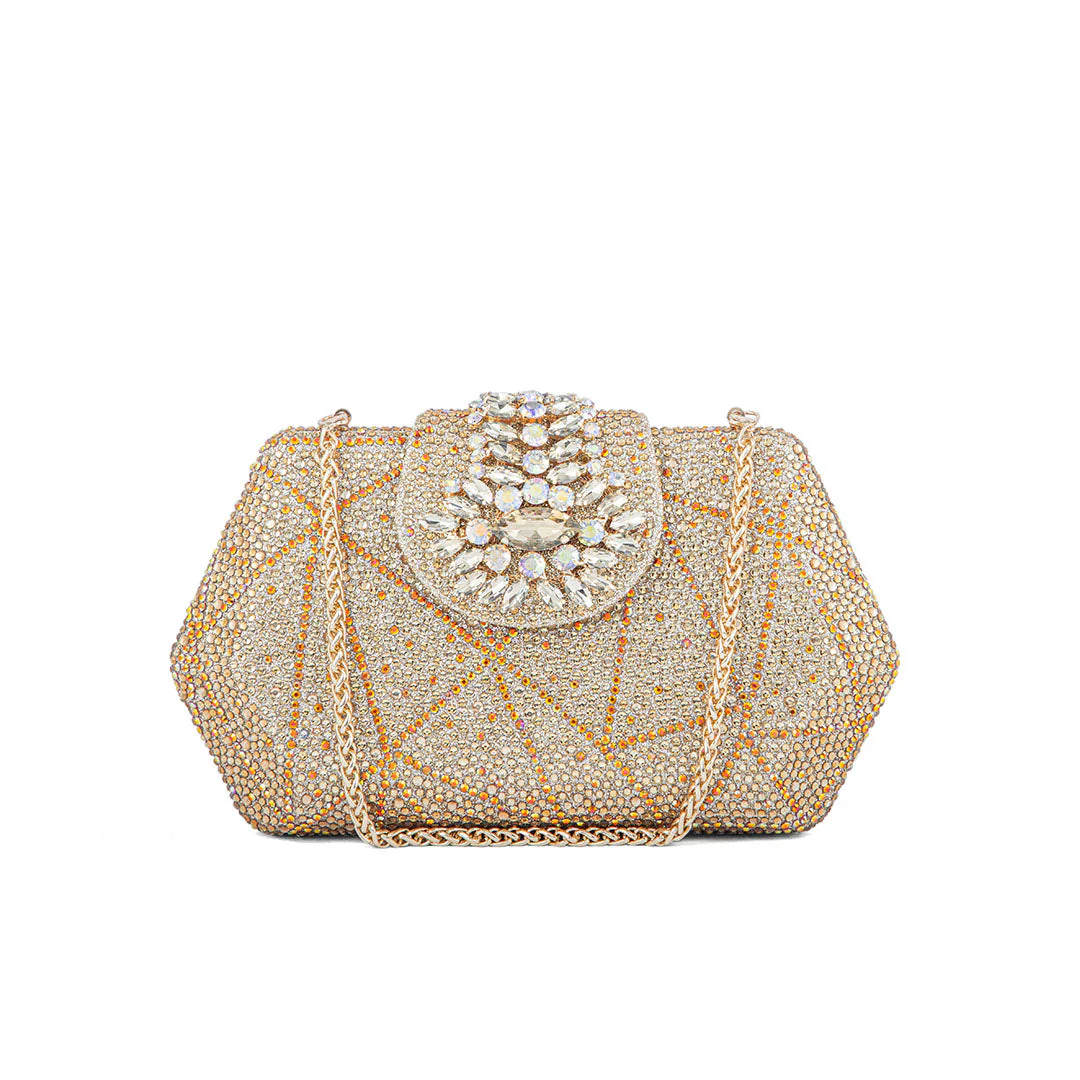 Golden Fancy Clutch P24202 - Image 2
