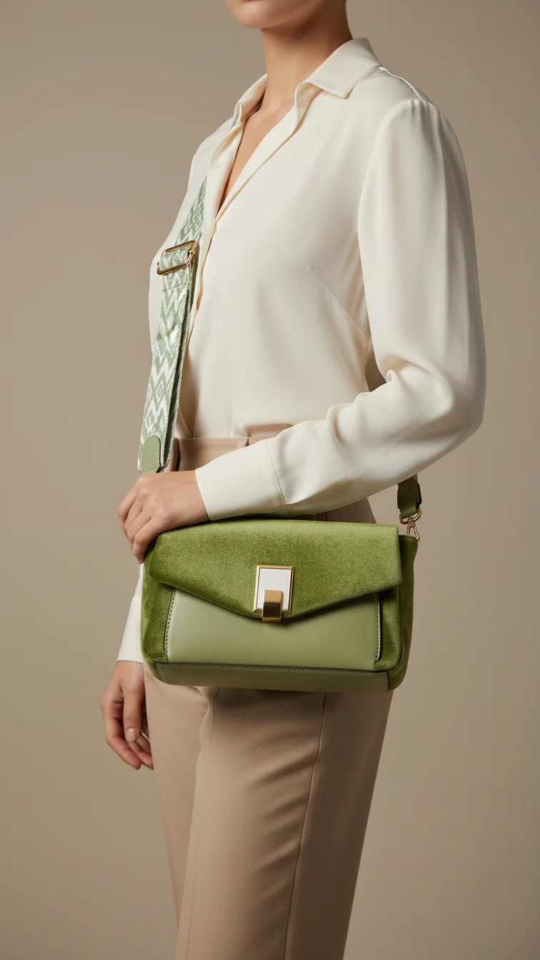 Green Casual Pouch For Women P97612