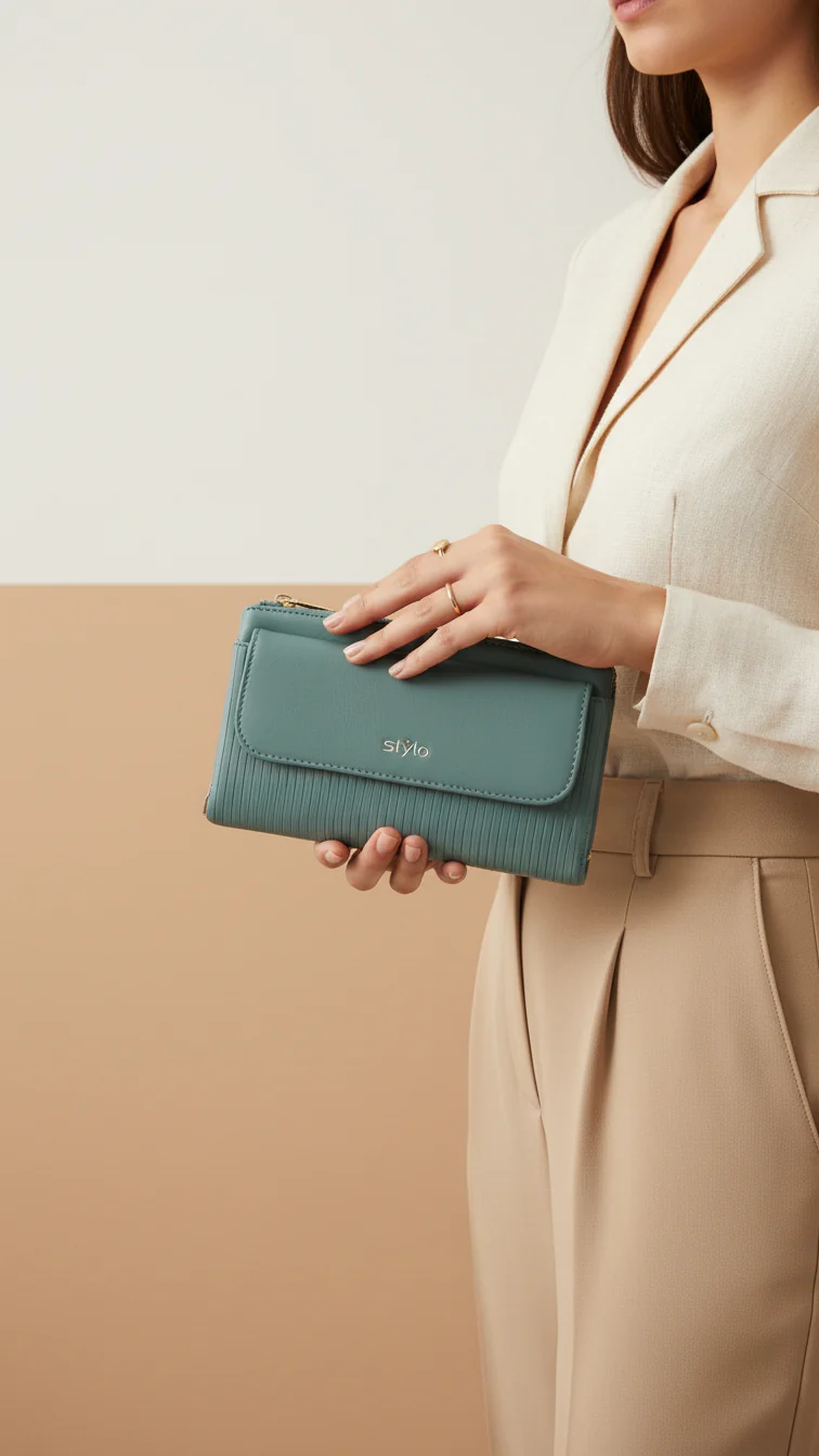 Green Casual Pouch P97643