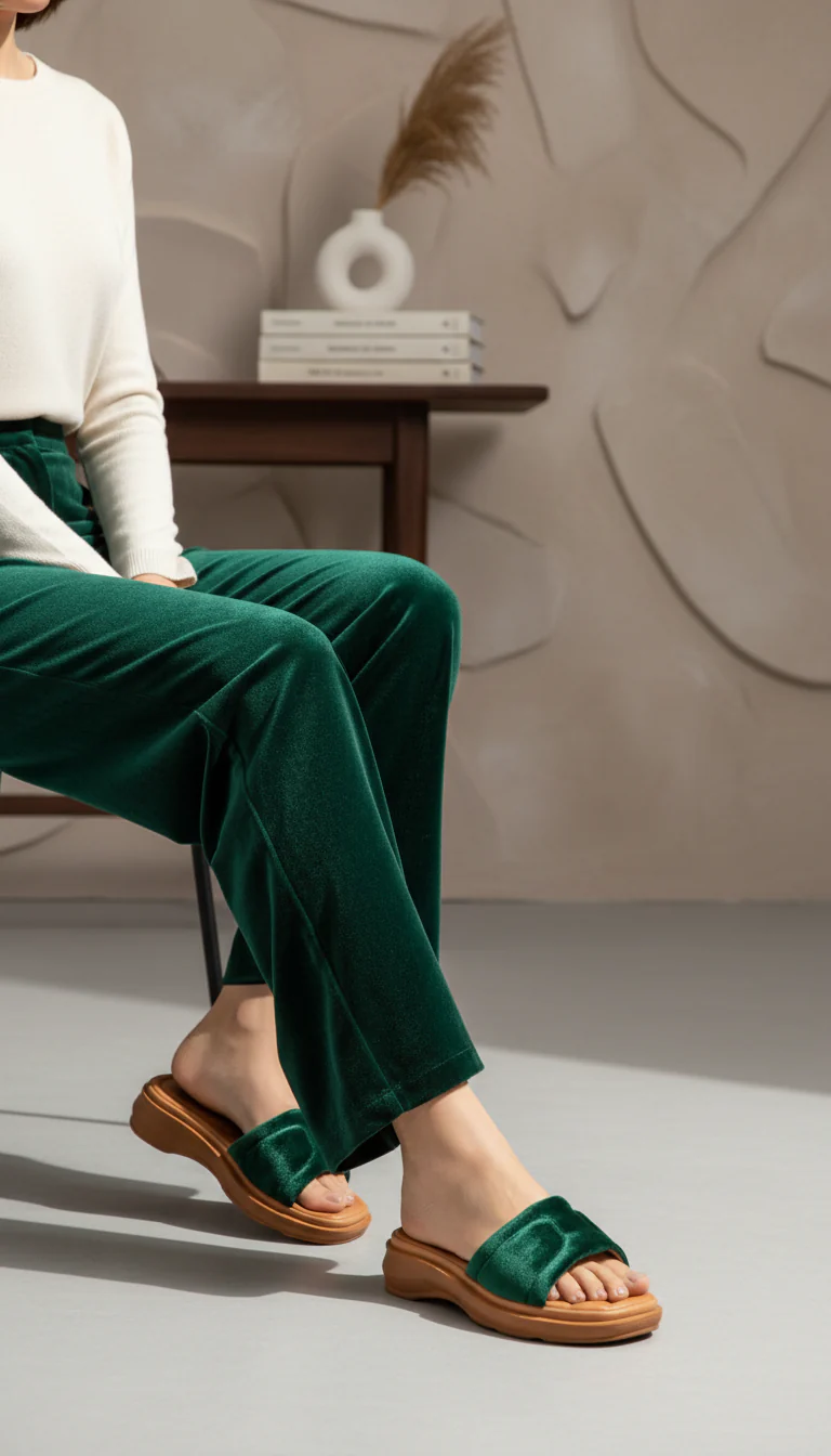 Green Casual Softy For Women CL7202
