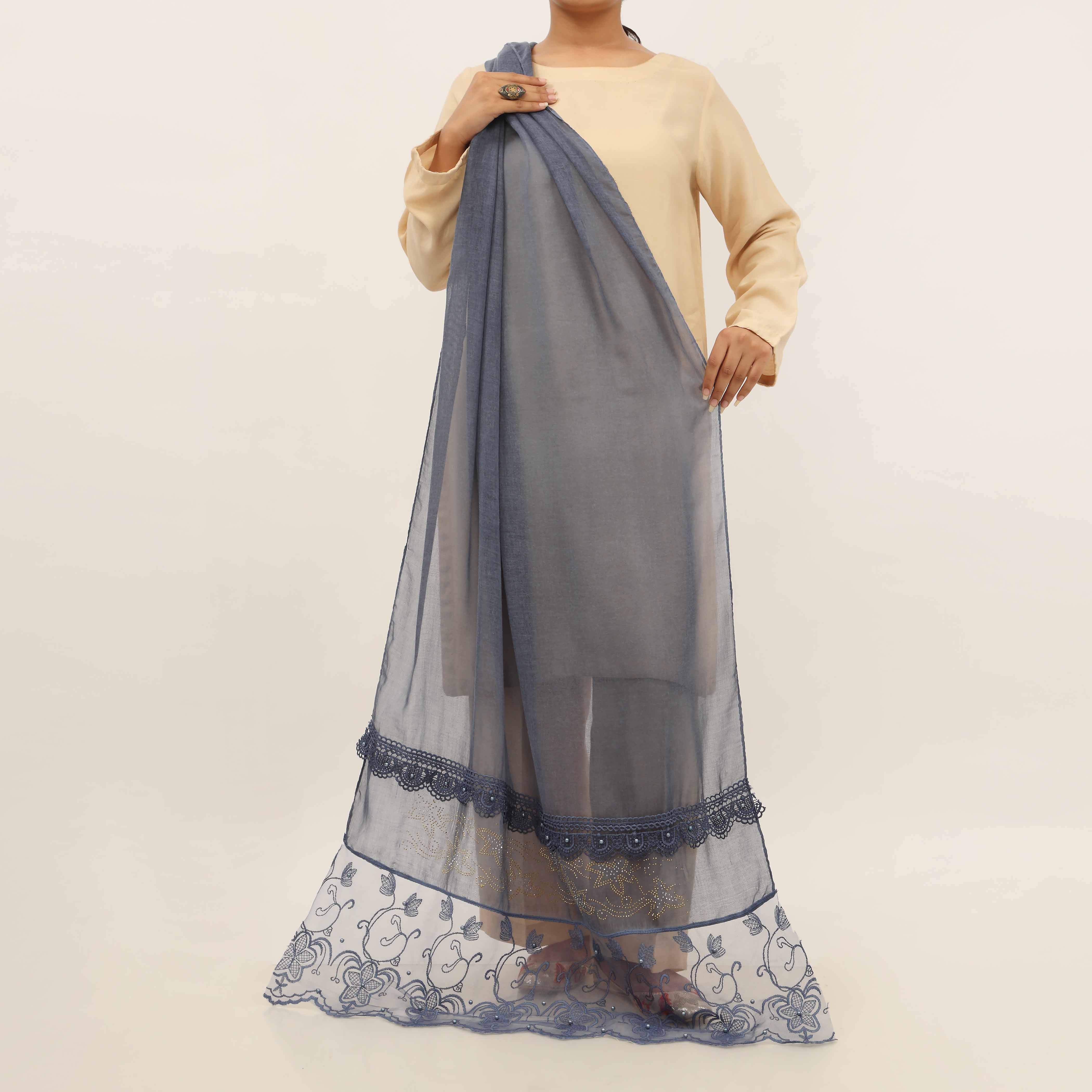 Green Embroidered Stole PD5283