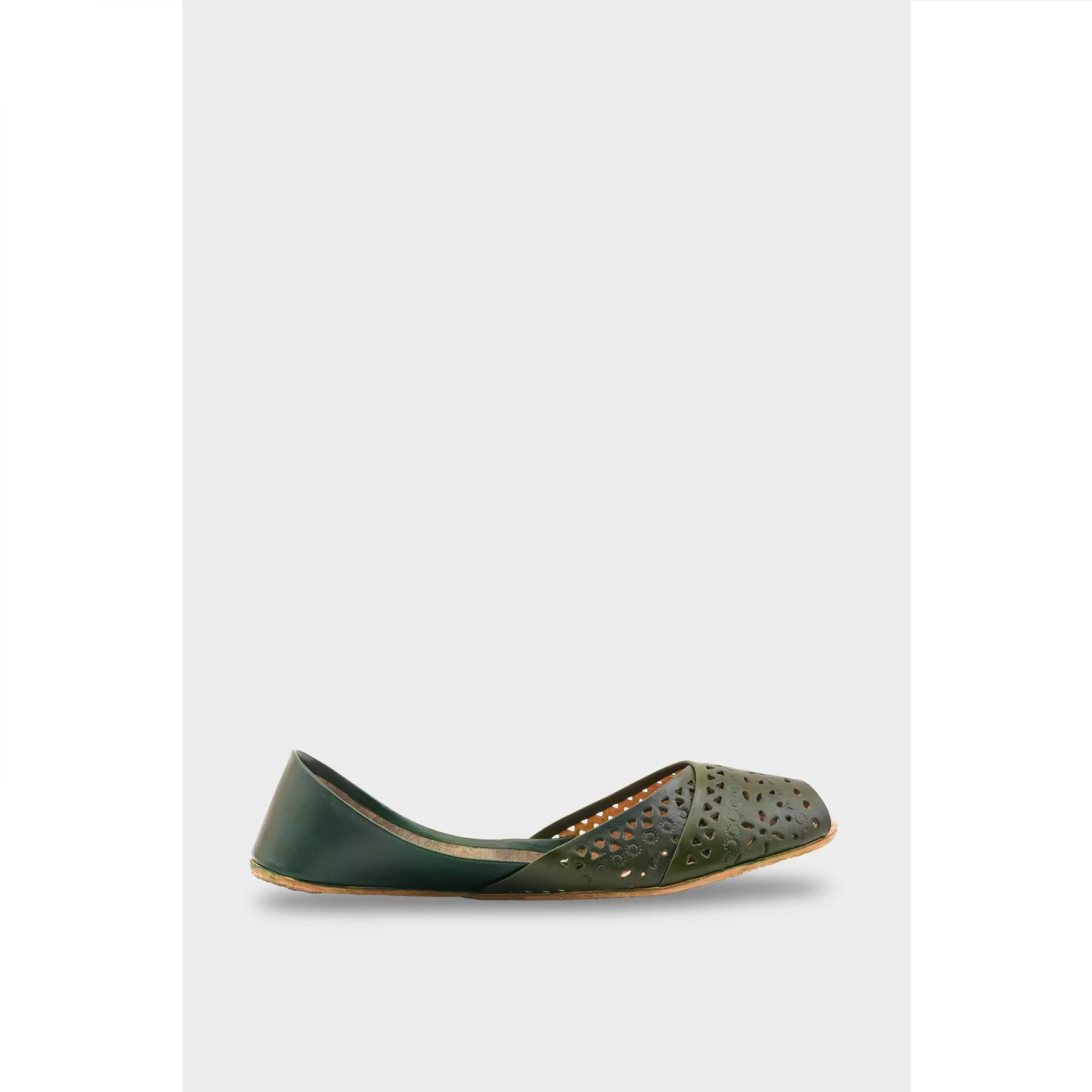 Green Leather Khussa EC8639 - Image 2