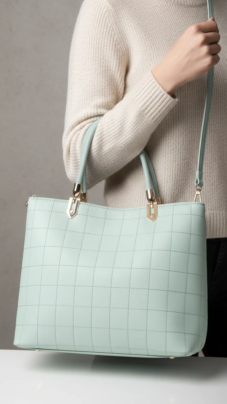 Green Hand Bag For Women P56247