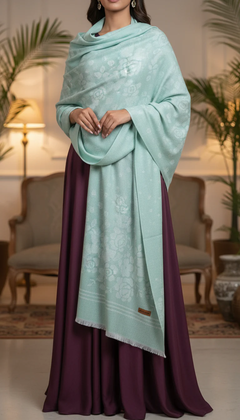 Green Winter Stole PN5090