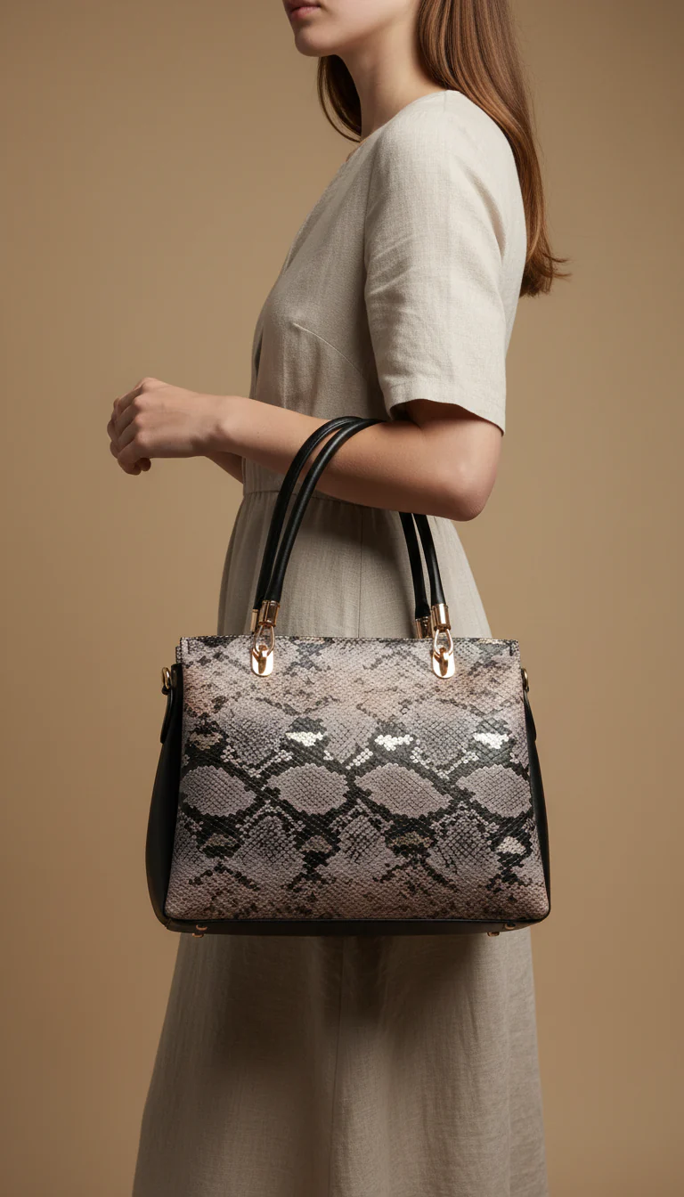 Grey Formal Hand Bag For Ladies P55911