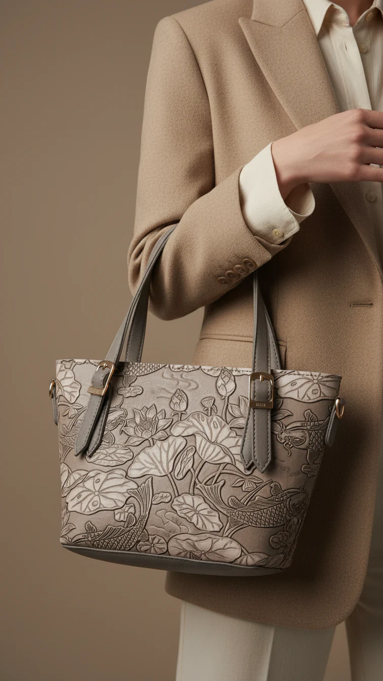 Grey Formal Hand Bag For Women P56306