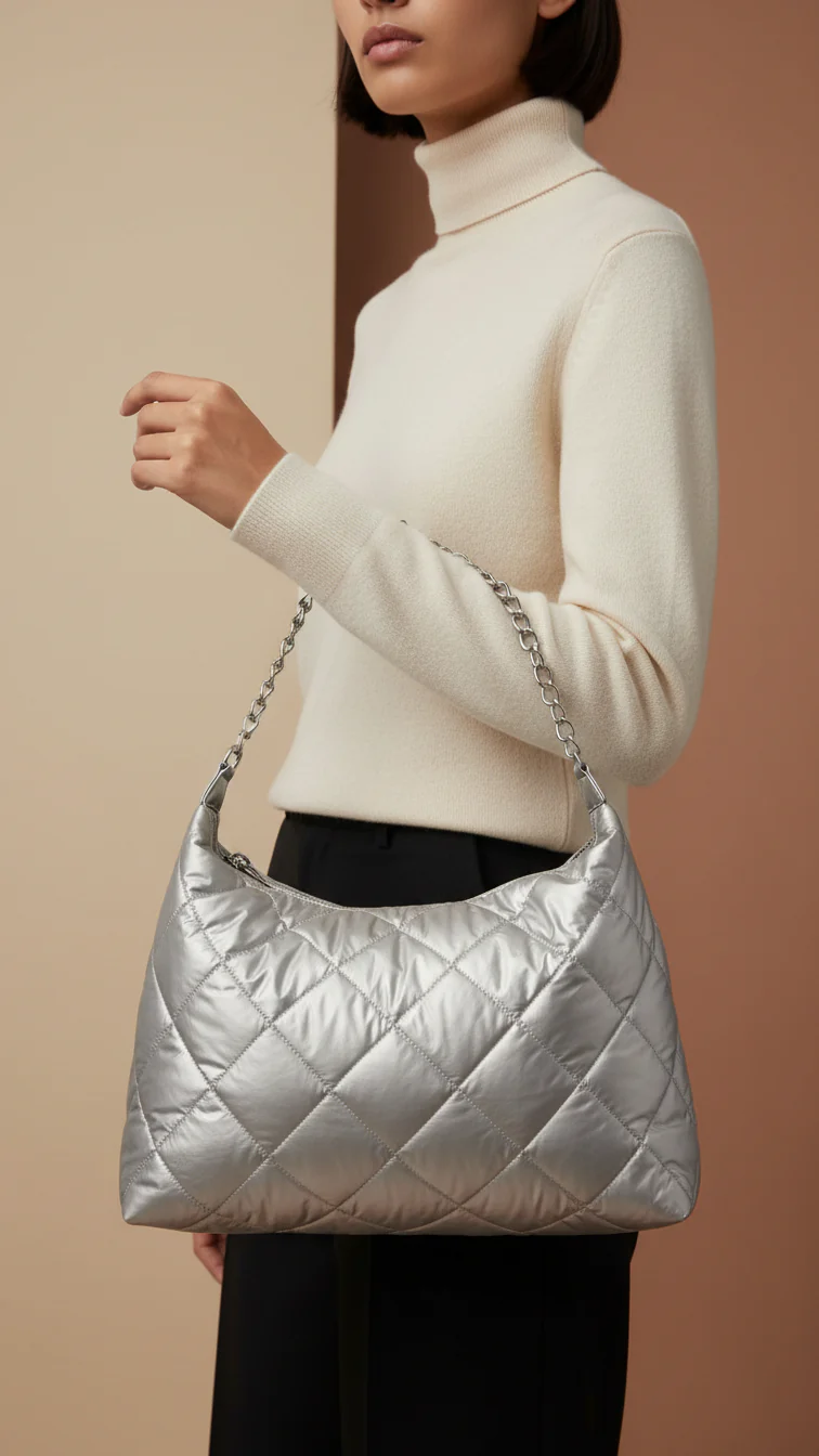 Grey Formal Shoulder Bag P36317