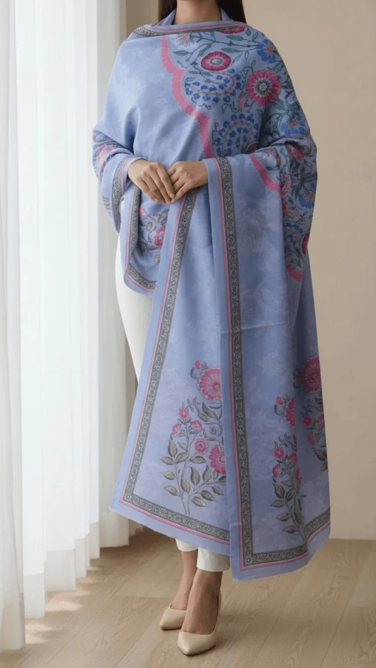 Grey Winter Shawl PW5718