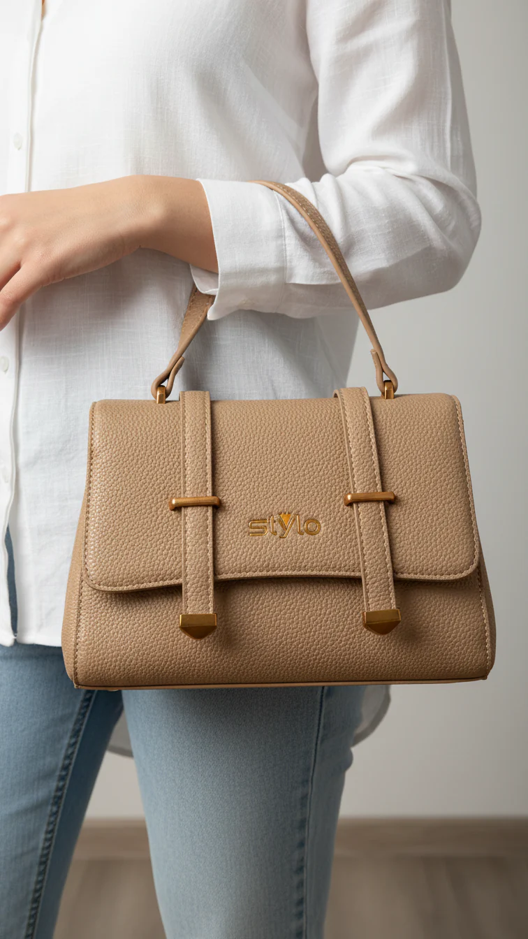 Khaki Formal Shoulder Bag P36148