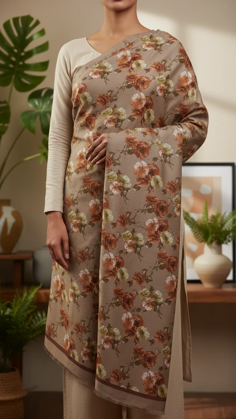 Khaki Winter Stole PN5253