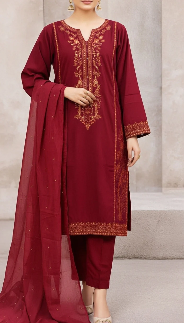 3 PC Embellished Suit PS6008