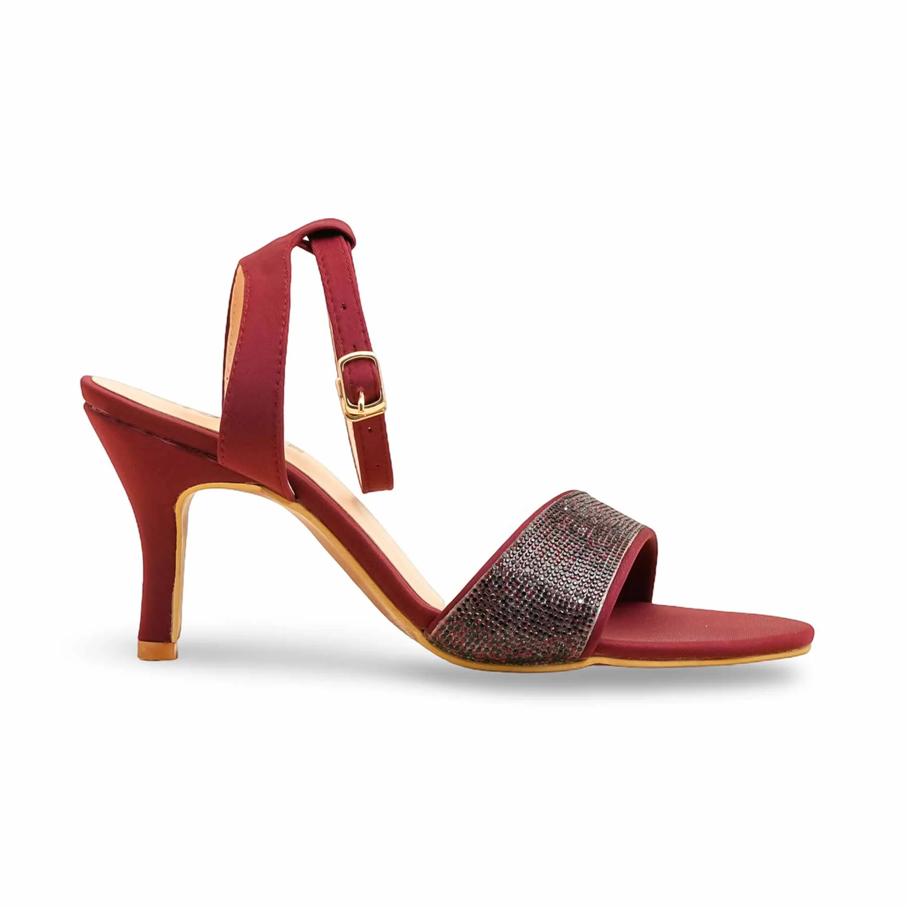Maroon Fancy Sandal FN6227 - Image 2