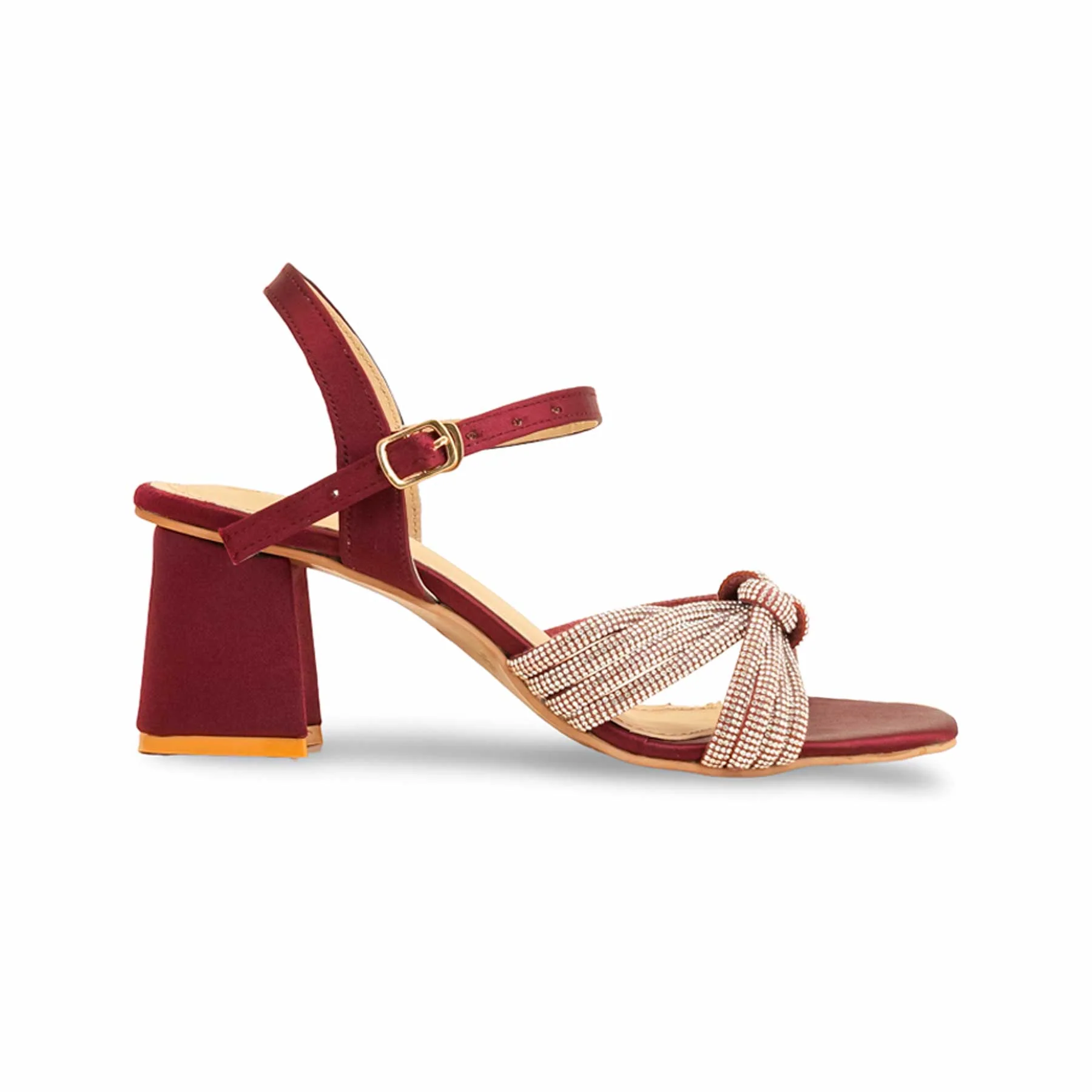 Maroon Fancy Sandal For Ladies FN6122 - Image 2