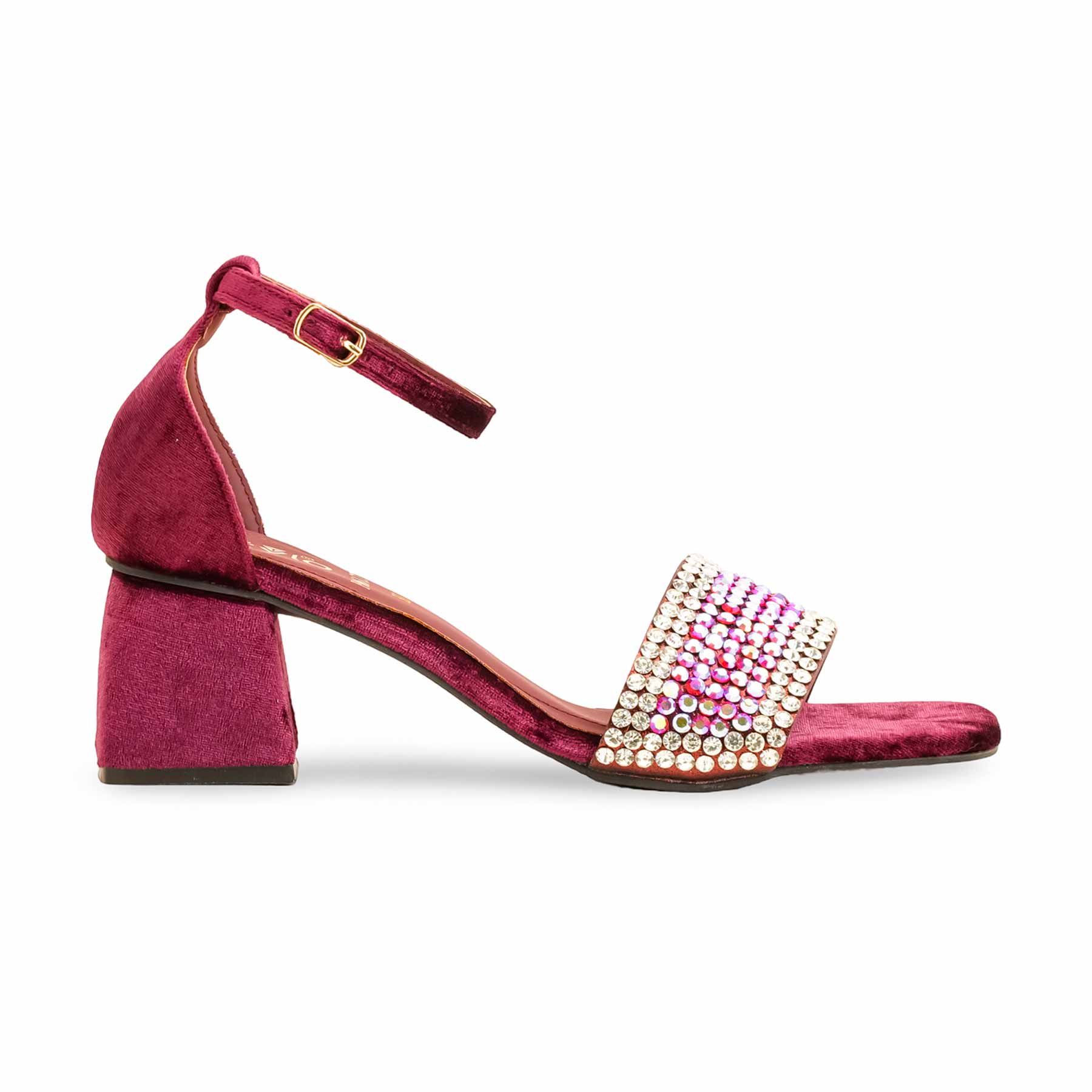 Maroon Fancy Sandal For Ladies FN6127 - Image 2