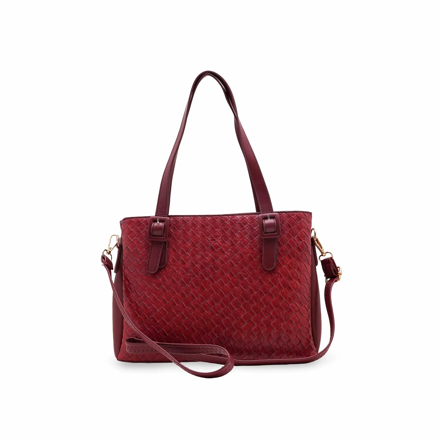 Maroon Formal Hand Bag For Women P55831 - Image 4