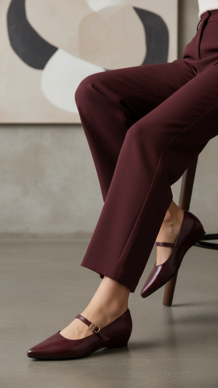 Maroon Pumps For Ladies WN1297