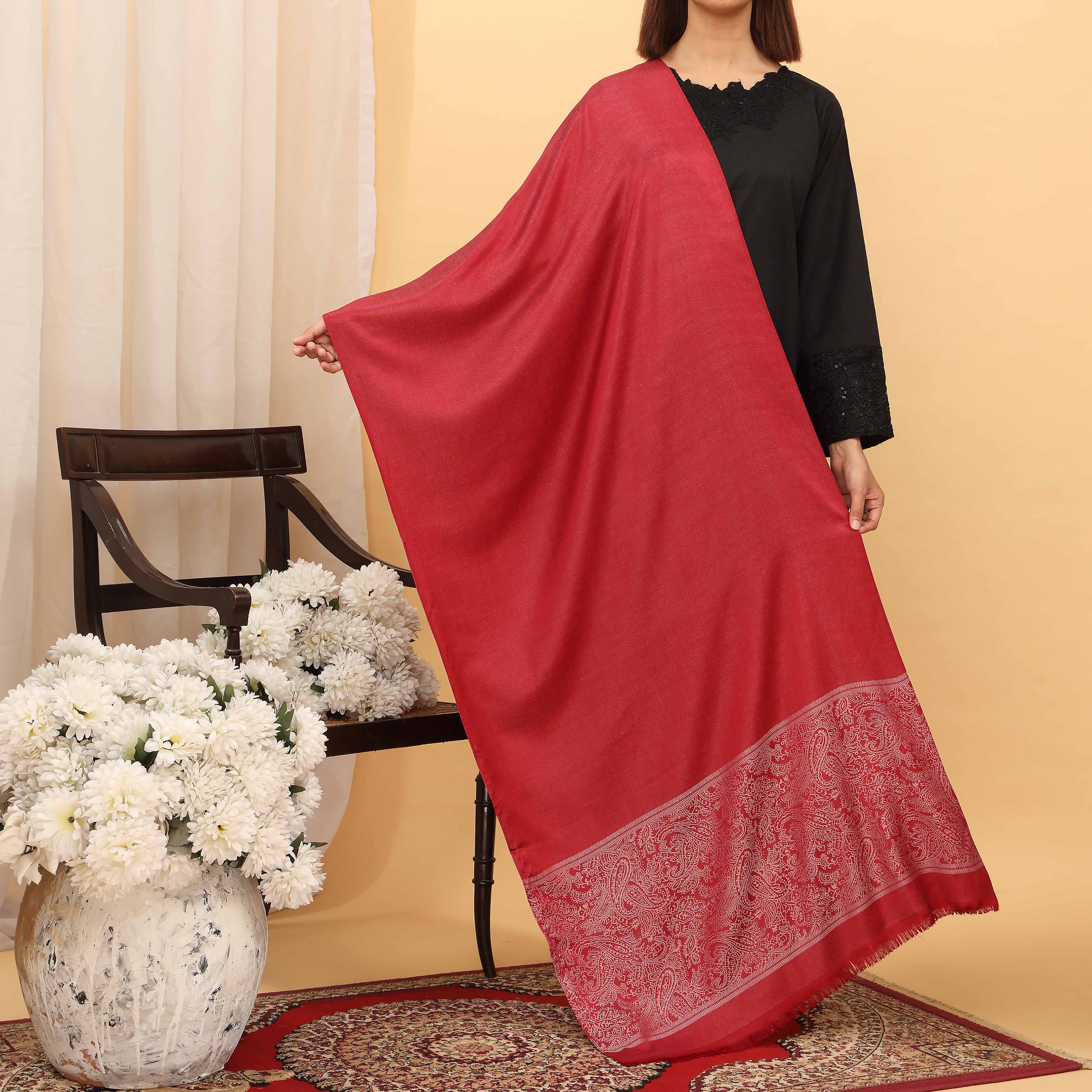 Maroon Summer Stole  PD5138