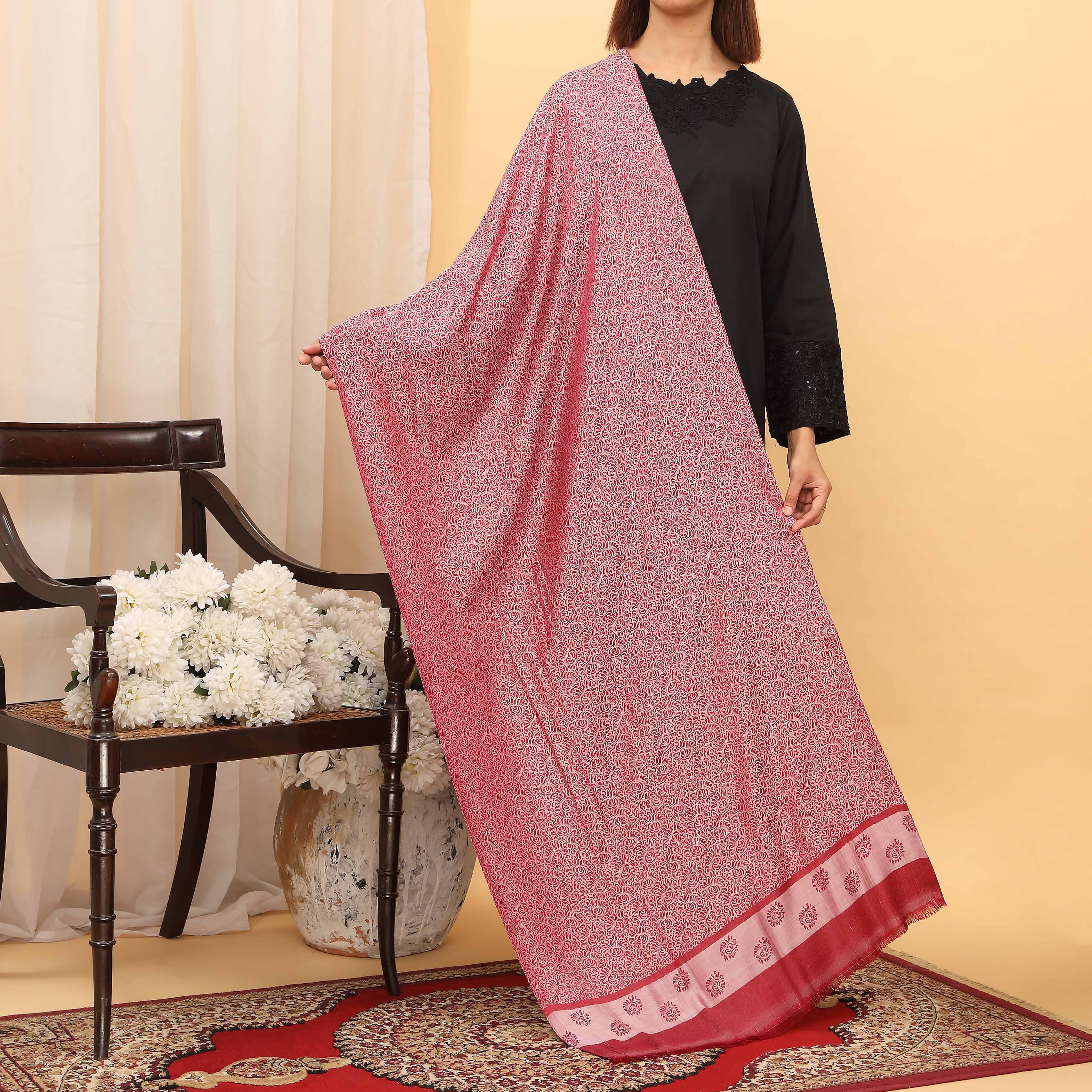 Maroon Summer Stole  PD5158